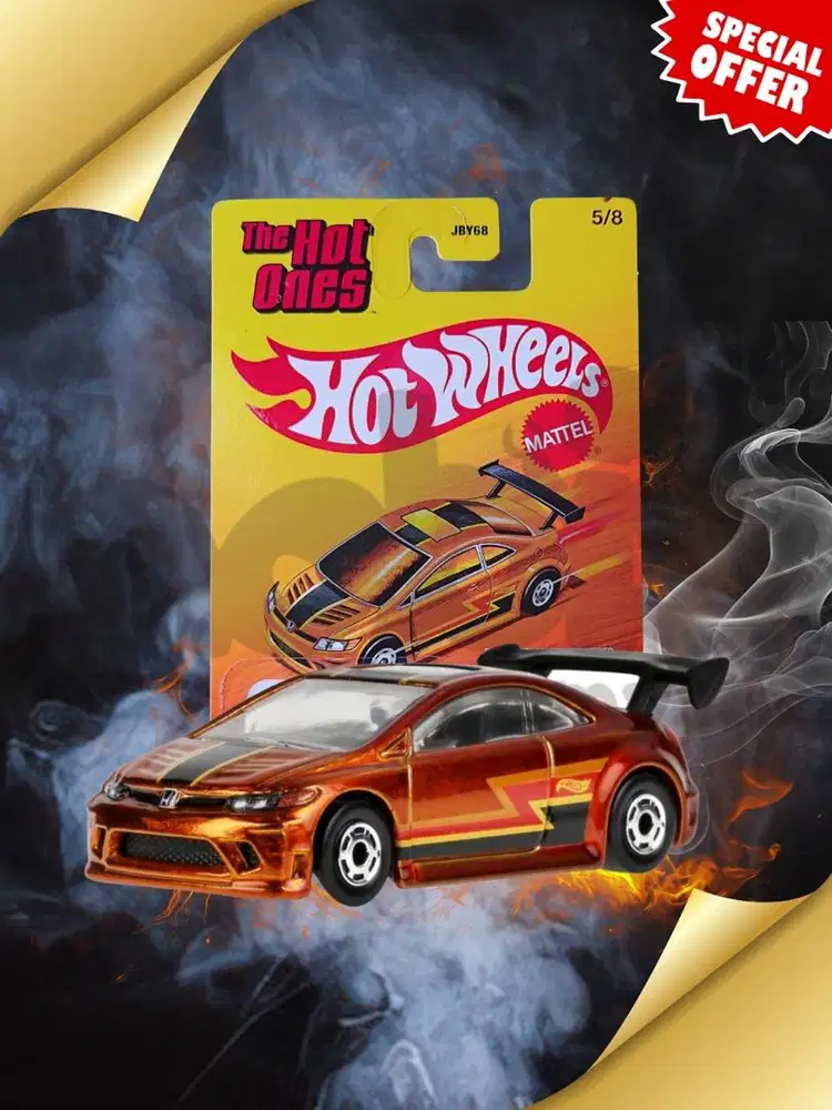Hot Wheels Honda Civic SI The Hot Ones 2025 Orange Diecast Mainan