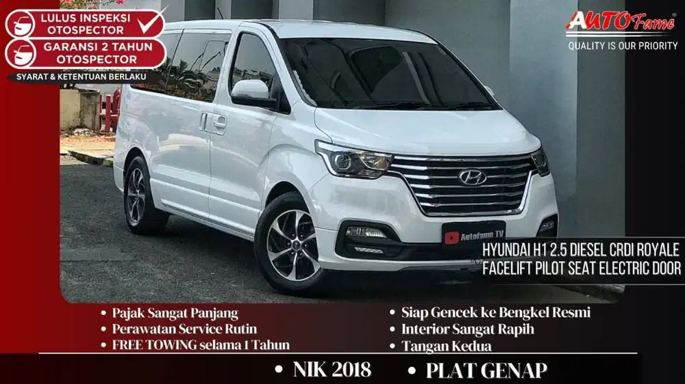 Hyundai H1 2.5 Diesel CRDi Royale Pilot Seat Electric Door NIK 2018