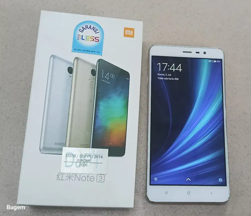 HP XIOMI NOTE 3 RAM 2/32,TIDAK BISA BACA KARTU,LAYAR AMAN.DEPOK