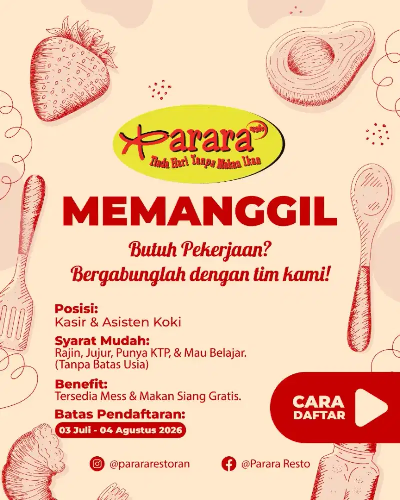 Dicari Staff Restoran