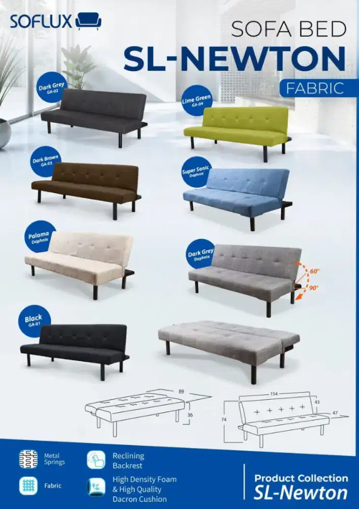 Promo beli 5 dpt 6 Sofa Bed Newton
