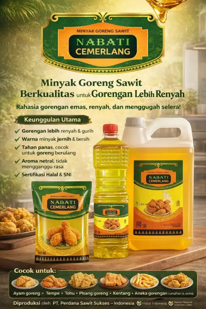 Minyak Goreng 800ml Nabati Cemerlang | Harga Hemat | Ready Stok Depok