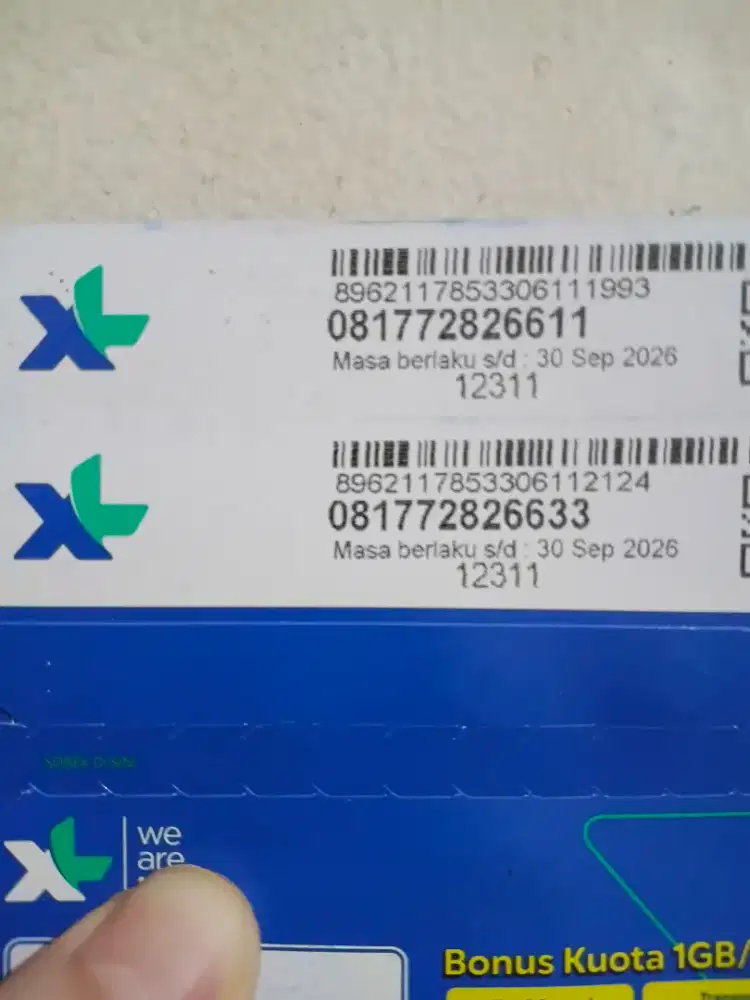 Kartu perdana xl nomor cantik