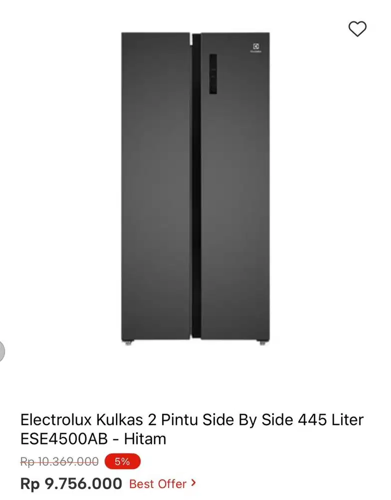KULKAS ELECTROLUX 455liter