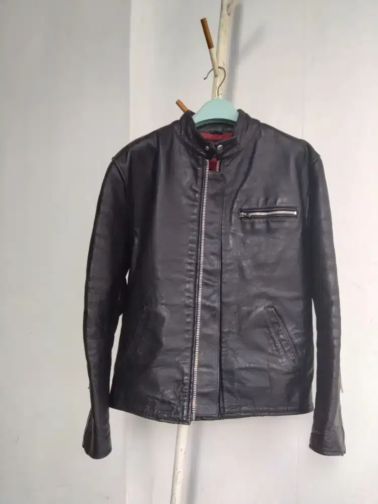 Jaket kulit caferacer damntrax