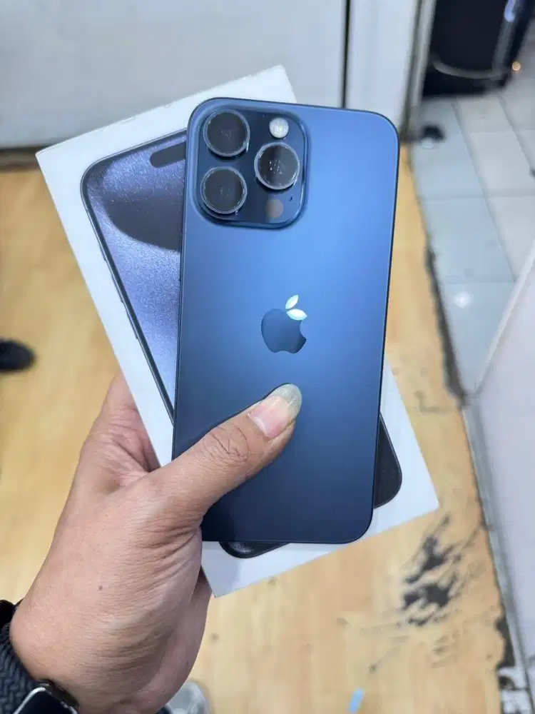 Iphone 15 promax 256Gb blue second iBox mulus no minus fullset ori