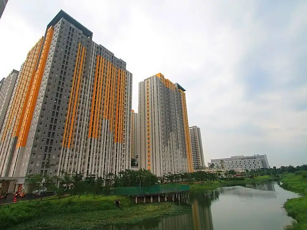 JUAL RUGI BANTING HARGA 2BR CASH ONLY Springlake Apartment Summarecon Bekasi seberang mal SMB view City LANTAI RENDAH