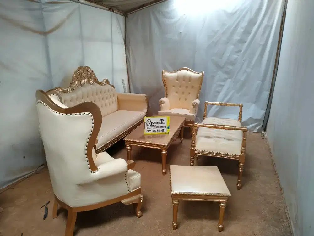 Kursi tamu sofa klasik new full kayu jati