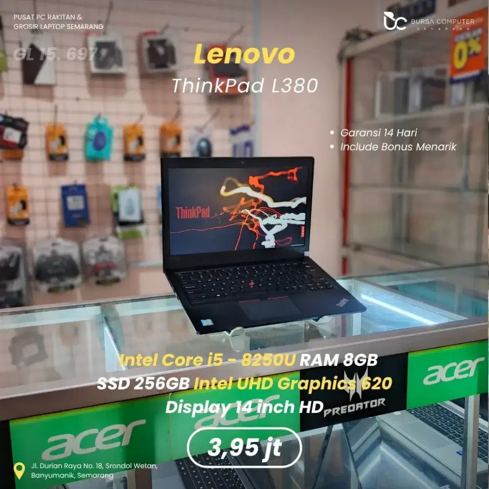 LENOVO Thinkpad L380 | Core i5 8250U 8GB 256GB