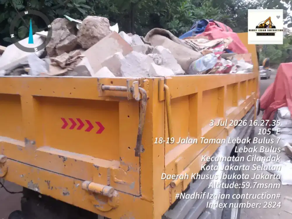 Jasa buang puing dan angkutan sampah