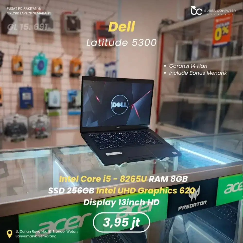 DELL Latitude 5300 | Core i5 8265U 8gb 256GN