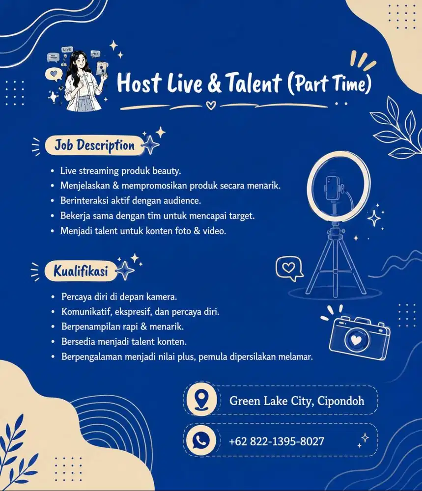 Host Live & Talent ( Part Time)