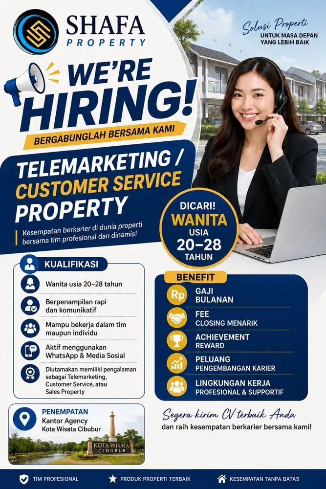 Dicari Telemarketing muda dan berbakat