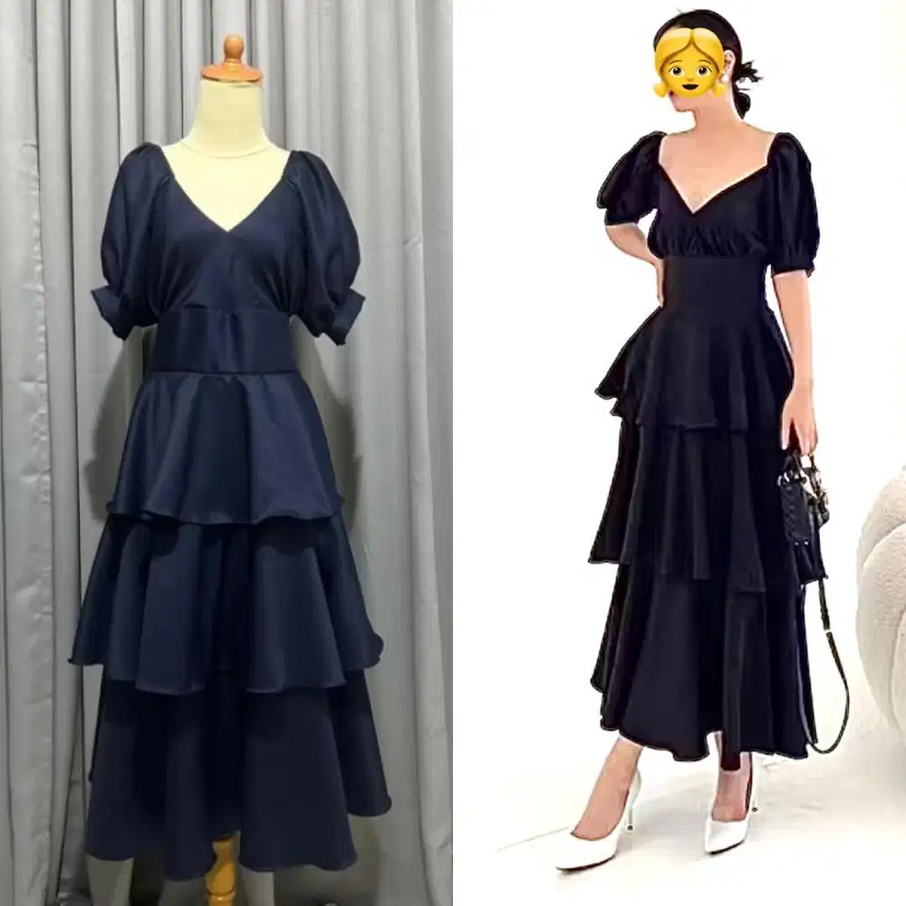 Dress Pesta Hitam LD 120 cm