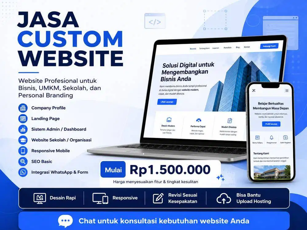 Jasa Custom Website Profesional & Landing Page