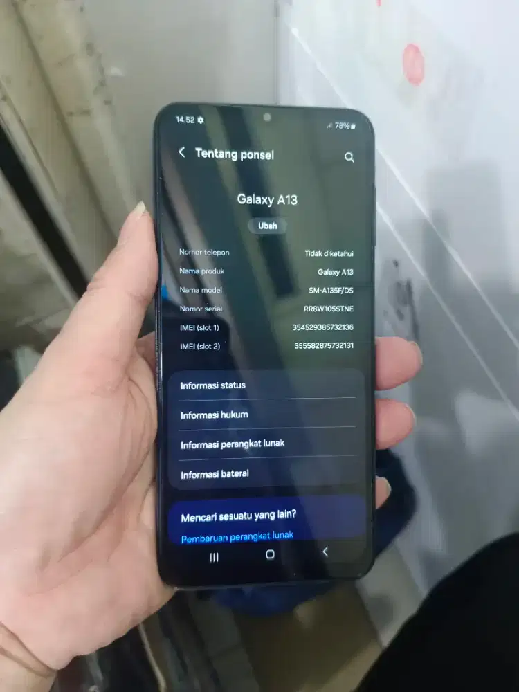 Jual Samsung A13(4g)Rom6/128gb.asli resmi kondisi msh bgs