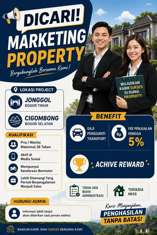 Dicari Marketing Property muda dan berbakat