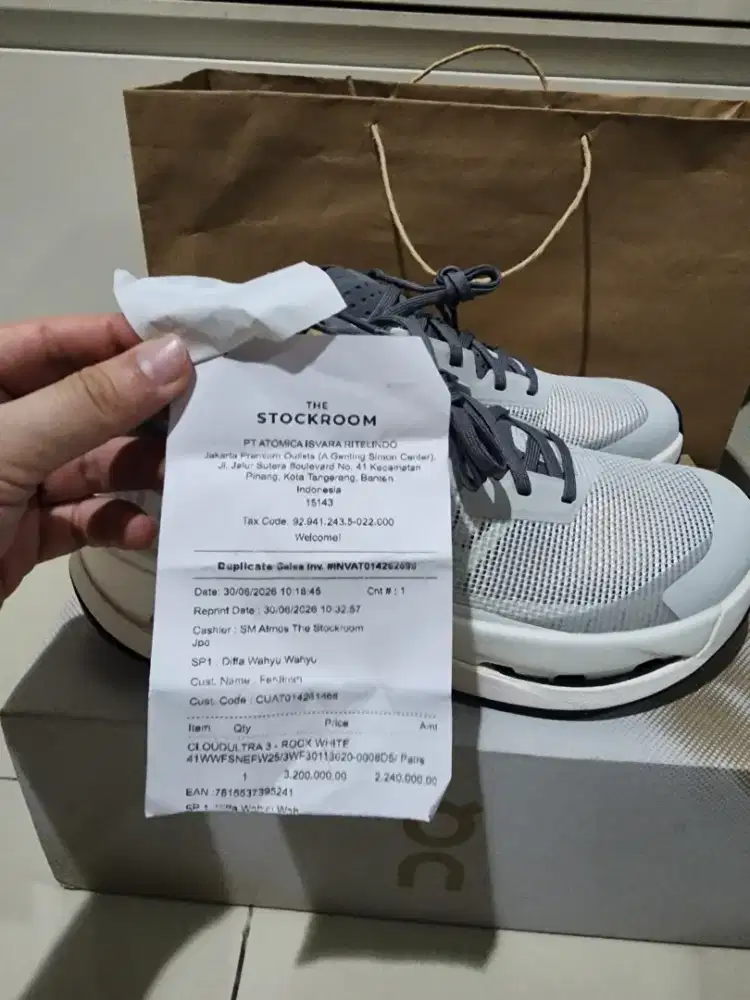 Dijual Sepatu On Cloud Ultra 3 Rock White Belum Pernah Pakai