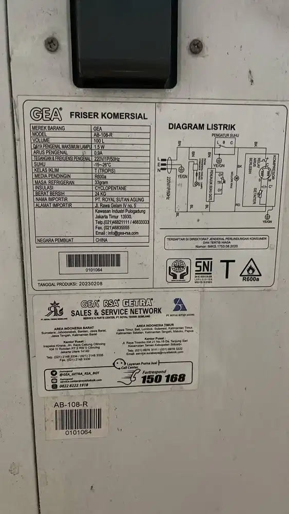 Box freezer minus pemakaian baru 3bulan