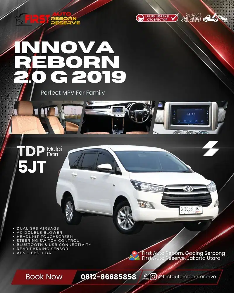 (TDP5jtan) Toyota Kijang Innova 2.0 G AT 2019