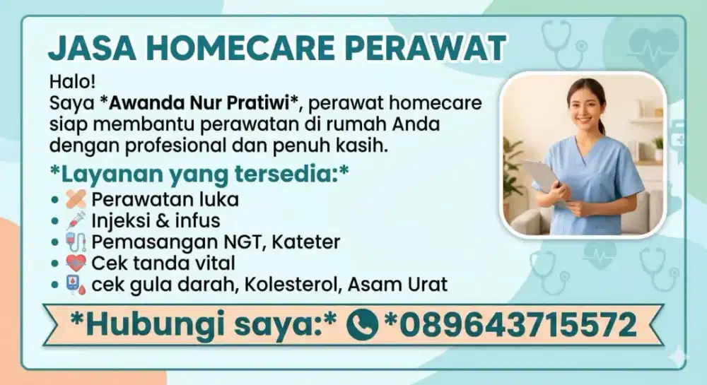 JASA HOME CARE MEDIS OLEH PERAWAT