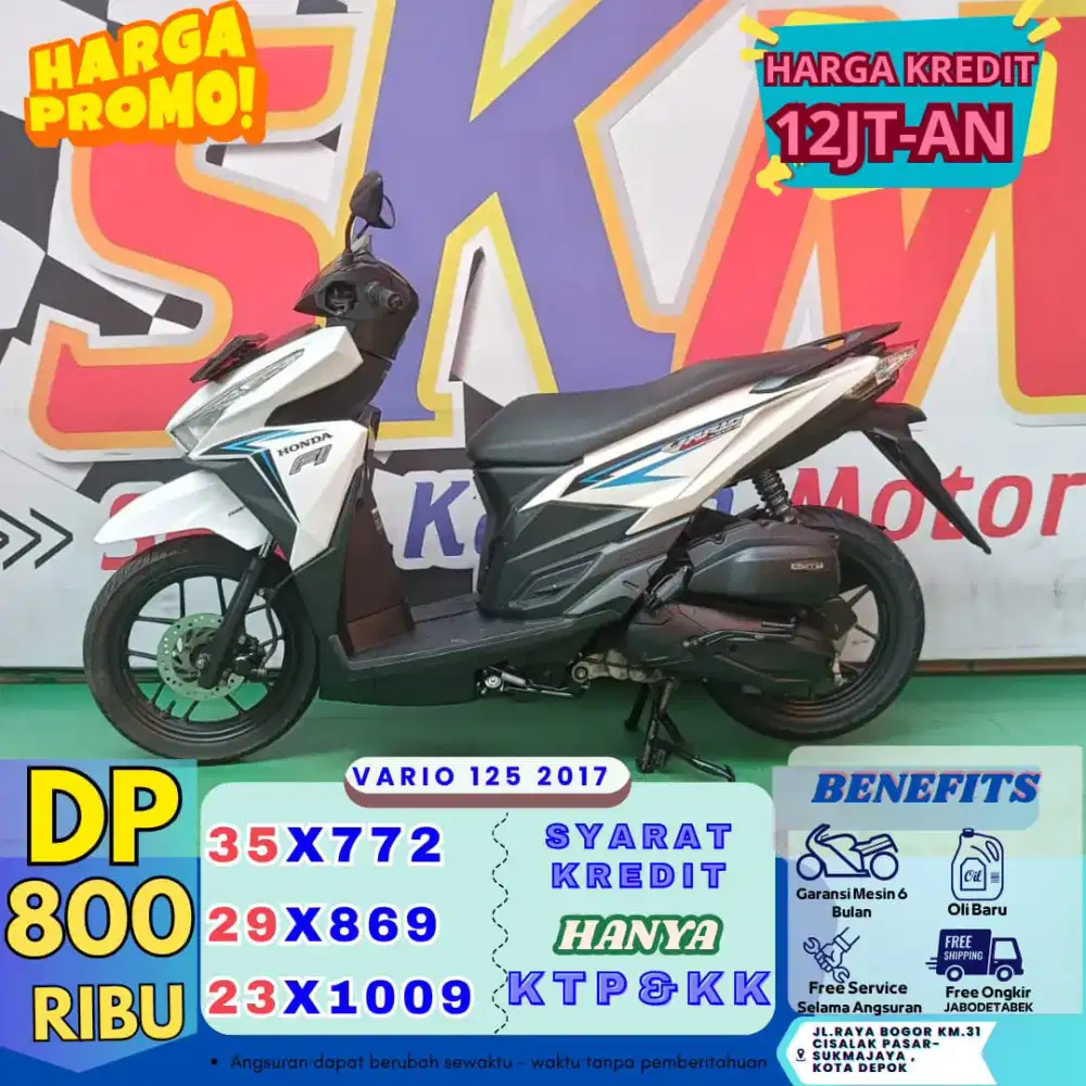 Proses kredit secepat kilat Honda Vario125 th 2017 cash/credit
