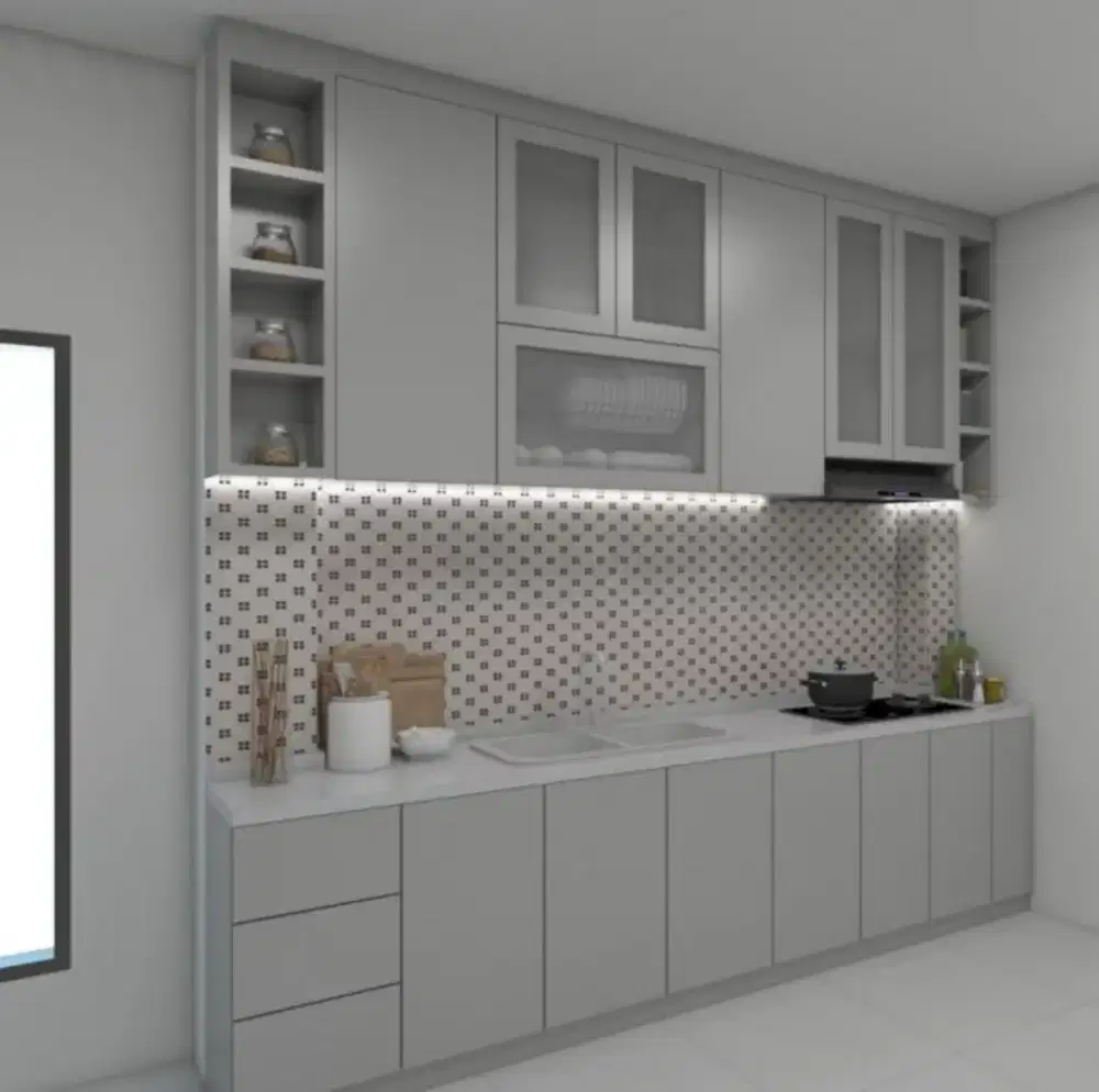 Kitchen set , Backdrop tv , Tempat tidur , Lemari