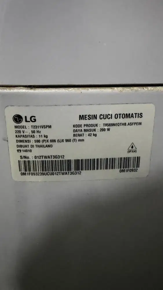 mesin cuci rusak LG
