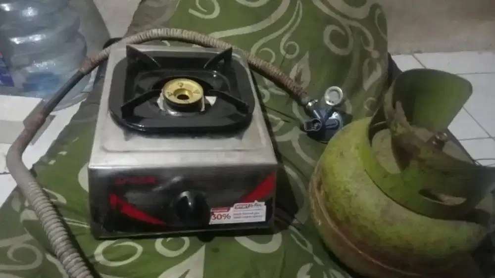 Kompor gas 1 tungku satu set sepaketan komplit siap pakai siap diantar