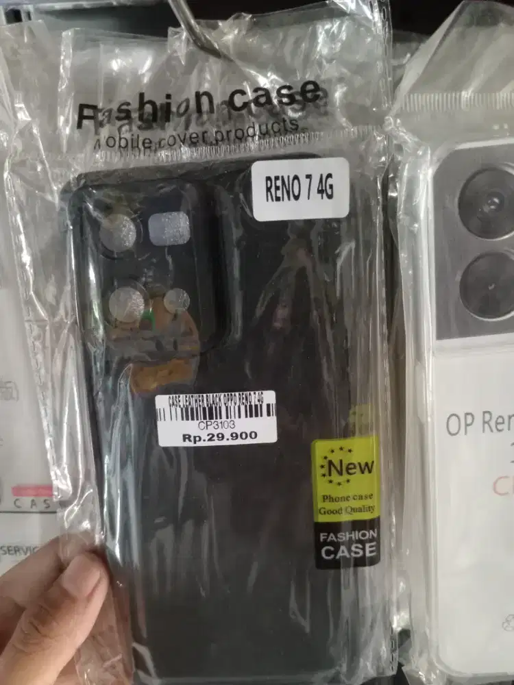 CASE LEATHER BLACK OPPO RENO 7 4G ATLANTIS DAHSYAT