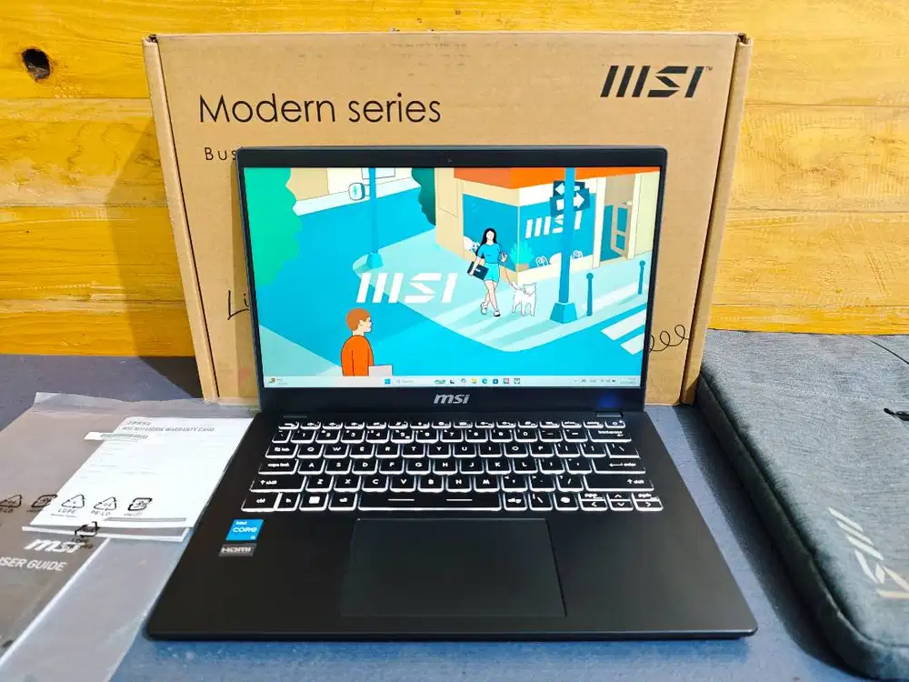 MSI Modern 14 C12M Core i3-1215U RAM 8GB SSD 256GB FHD IPS Garansi ON