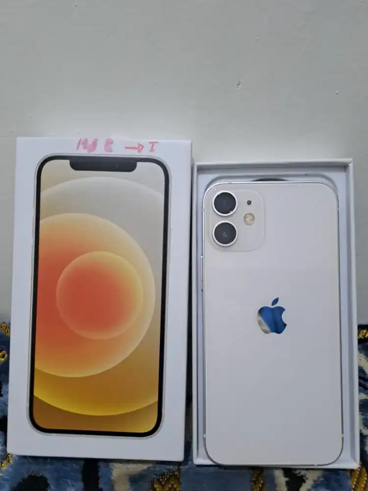 Dijual Cepat iphone 12mini 128 white Bh 91%