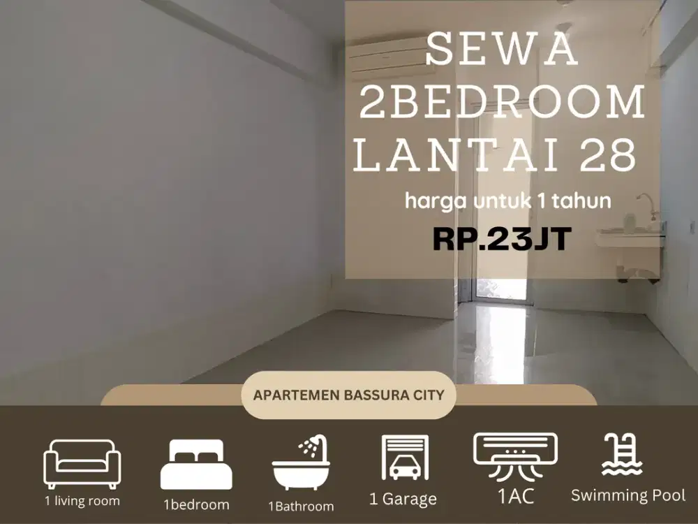 sewa studio unfurnished dekat mall apartemen bassura city