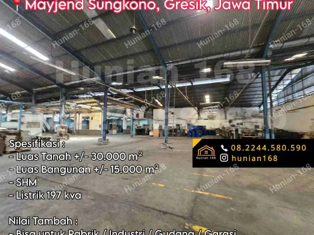 Gudang Bekas Pabrik Pergudangan Tanah Industri Jalan Raya Mayjend Sungkono Veteran Darmo Sugondo Dulasim Kebomas Cerme Romokalisari Gresik Banjarsari Ambeng Ambeng Kedanyang Kota Jawa Timur