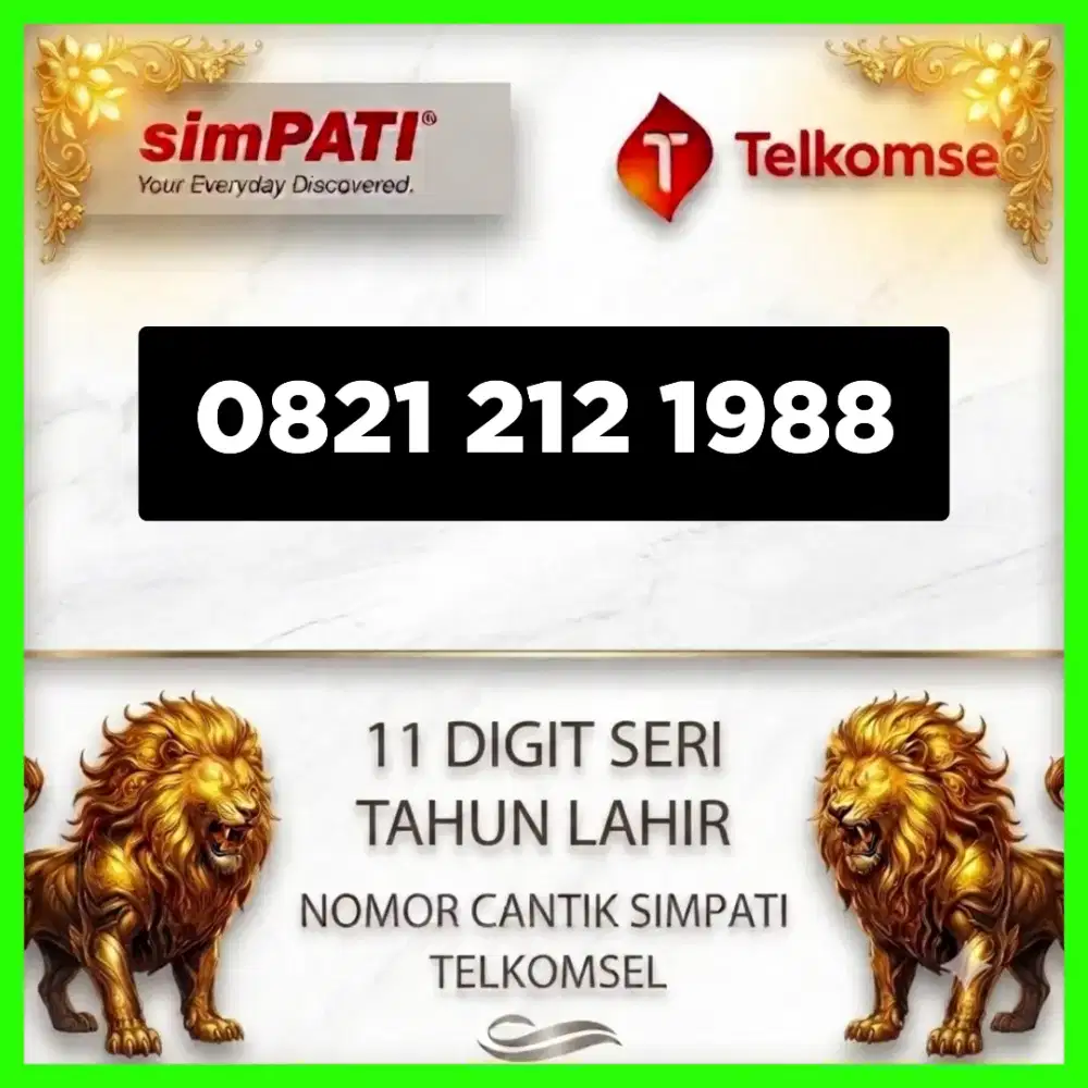 Nomor Cantik simpati Telkomsel super seri tahun