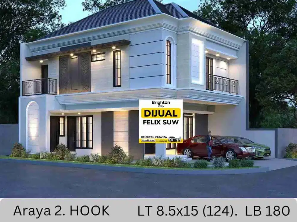 Jual Rumah 2 lt Hook @ Araya 2 - Galaxy Bumi Permai Surabaya