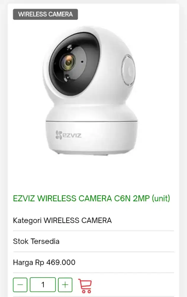 EZVIZ WIRELESS CAMERA C6N 2MP