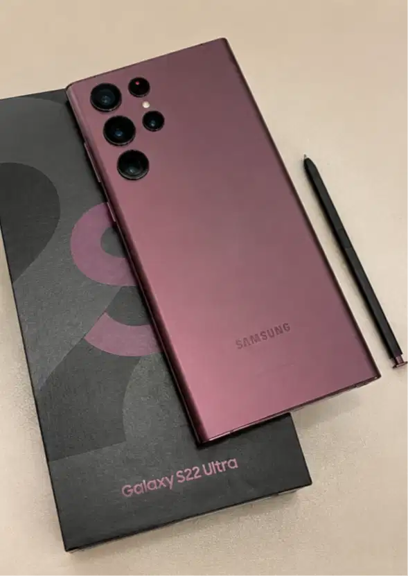[SEIN] Samsung S22 Ultra 12/128 Burgundy Mulus Fungsi Normal Pribadi