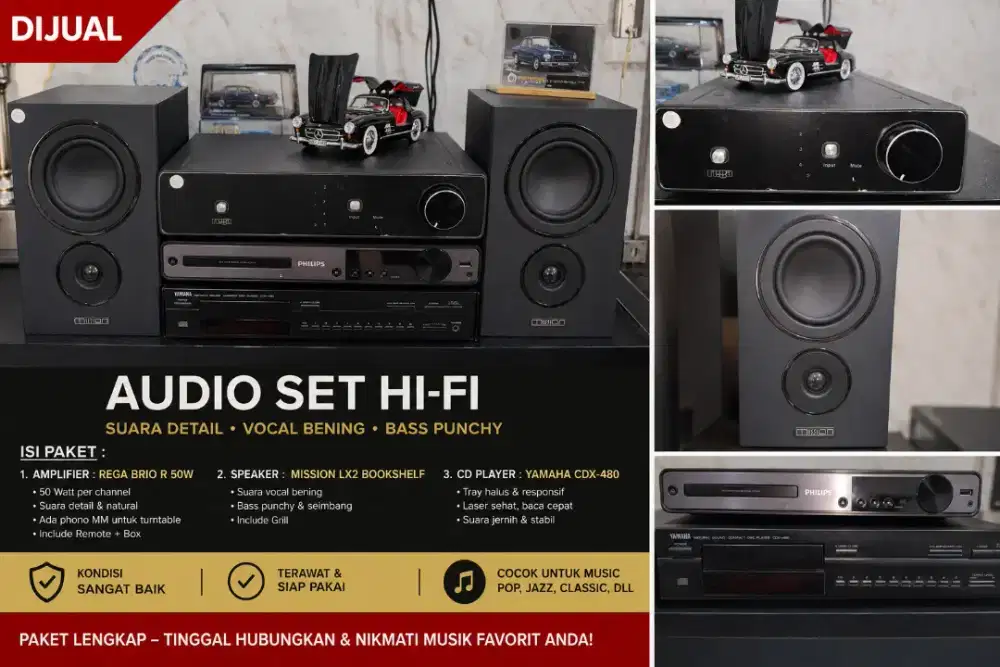 Jual set HI-FI lengkap kondisi mulus 9.9/10 , buat pecinta audiophile