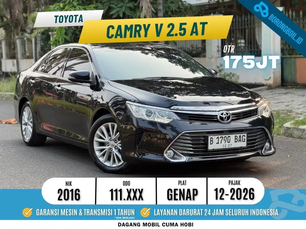 TANGAN PERTAMA!!CAMRY 2.5 V AT  2016 HITAM FAVORIT