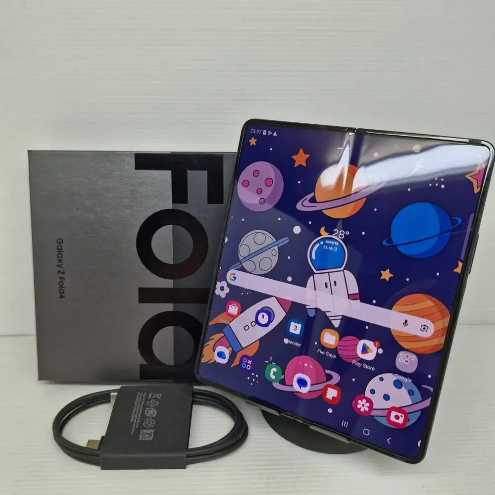 TERMURAH SAMSUNG GALAXY Z FOLD 4 5G 12/256 BLACK KOMPLIT