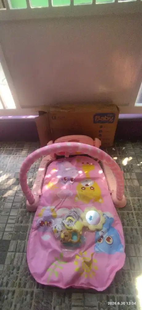 Baby Play Gym Piano Musik Pink - Lengkap Box | Kondisi BARU EX KADO