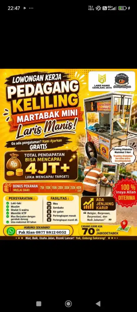 Martabak mini Berjualan Keliling