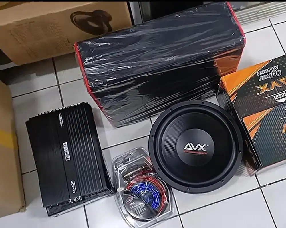 Free Pasang,Subwoofer 12inc Power 4ch Box Mdf Kabel2 Bass dijamin TOP