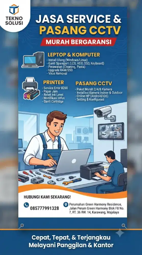 Jasa service komputer leptop printer murah bergaransi di karawang