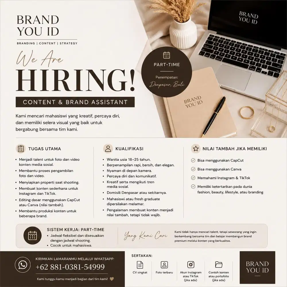 Content Creator & Brand Assistant (Part-Time)