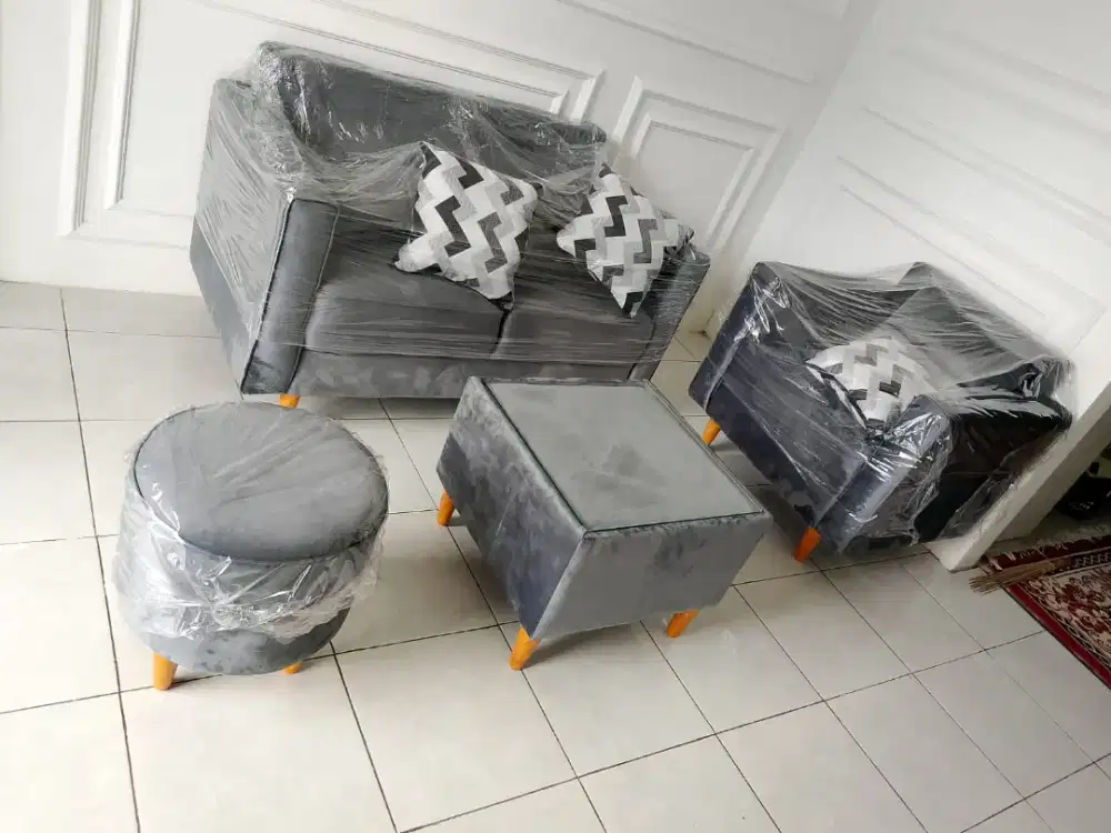 Sofa Retro Minimalis 2.1 + Meja