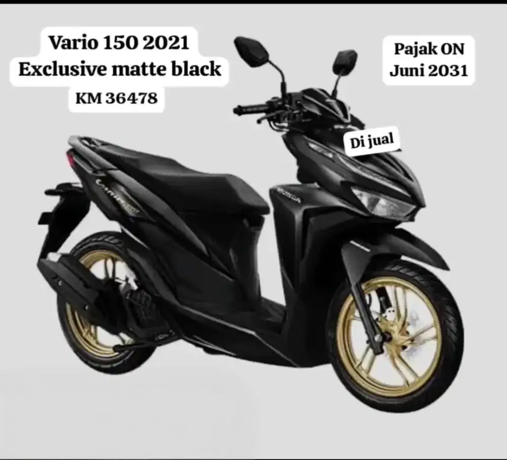 Vario 150 2021 Exclusive Matte Black - pajak juni 2031