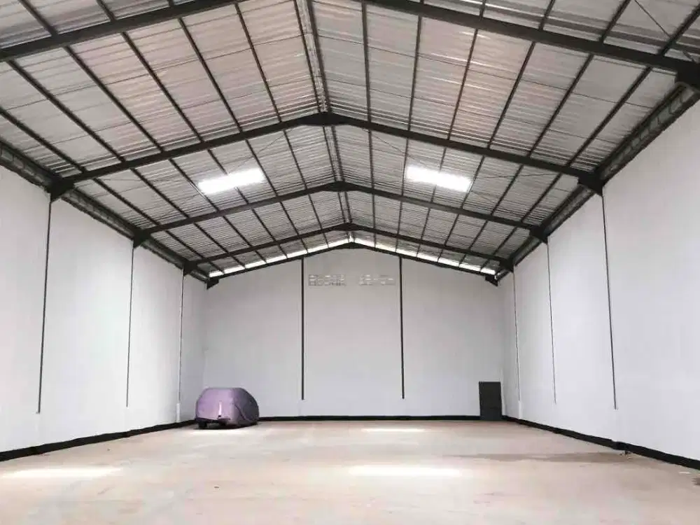 Di JUAL / SEWA gudang luas tanah 3.000 m2 bangunan 600 m2 akses kontainer 40 feet di pergudangan 19 kali baru pakuhaji Tangerang