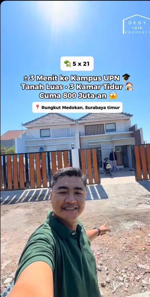 Rumah Baru 3 Kamar Tidur Dekat Kampus UPN Rungkut Medokan SHM